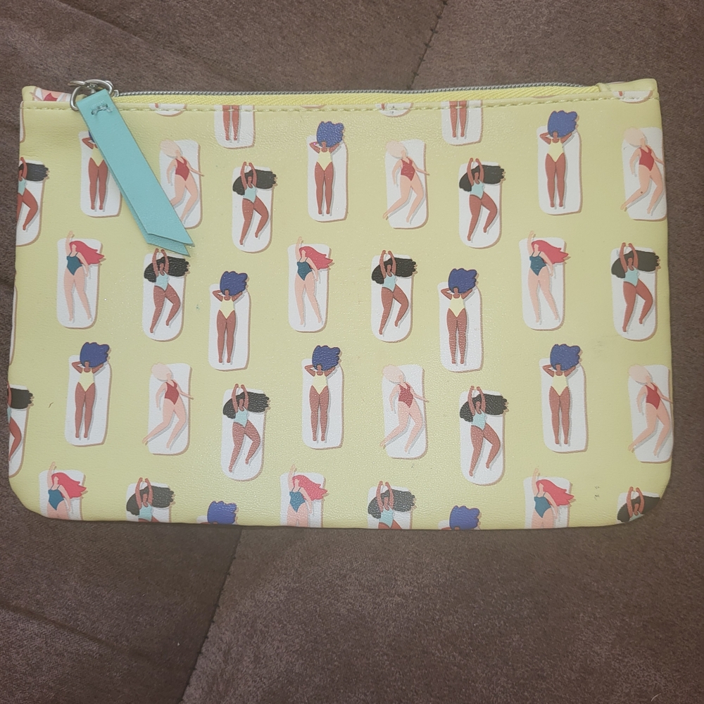 Ipsy Yellow Graphic Cosmetic Bag